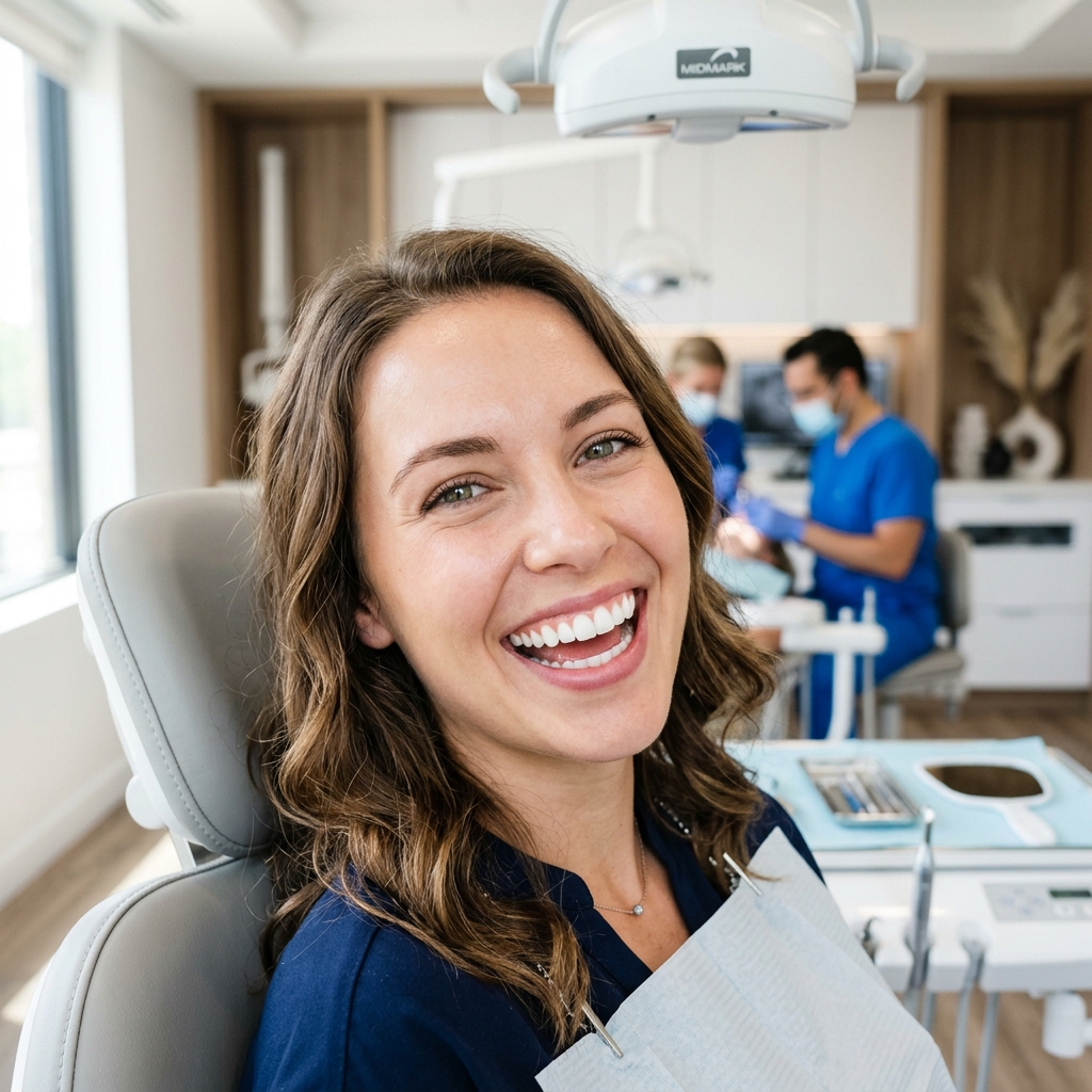 Happy Patient with White Smile